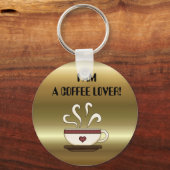 私はコーヒー好き!キーチェーン キーホルダー (正面)