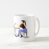 私はコーヒー引用文ガールズフレンズですべてを取る コーヒーマグカップ (正面右)