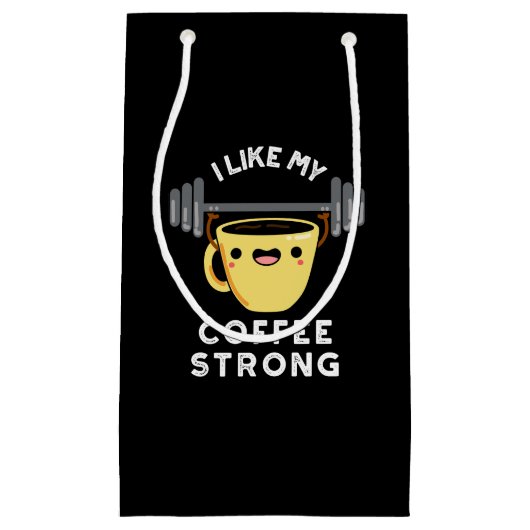 私はコーヒー強い飲みおもしろい物プンダークBG スモールペーパーバッグ (正面)