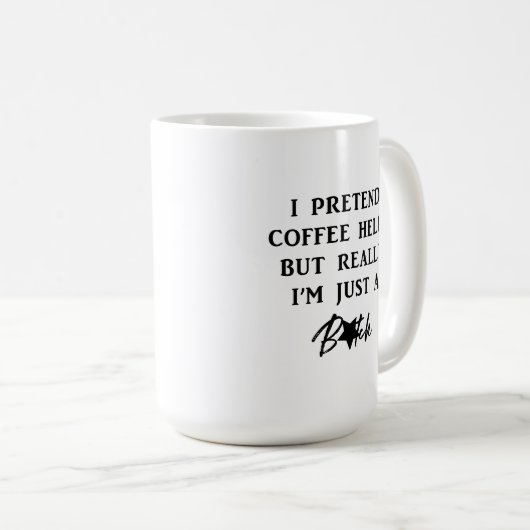 私はコーヒー旅行救済のコーヒマグを振る コーヒーマグカップ (正面右)