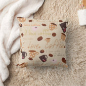 私はコーヒー枕を愛します クッション (ブランケット)