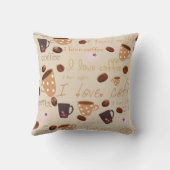 私はコーヒー枕を愛します クッション (裏面)