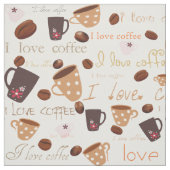 私はコーヒー生地を愛します ファブリック (見本)