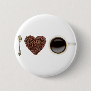 私はコーヒー01を愛します 缶バッジ