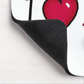 私はコーヒー-コーヒーを持つカバ--を愛します マウスパッド (コーナー)