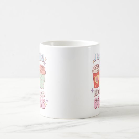 私はコーヒー・バレンタインのマグカップよりも愛している コーヒーマグカップ (中央)