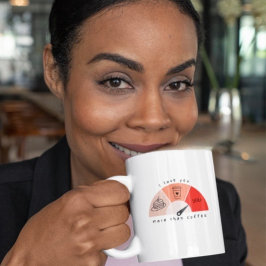 私はコーヒー・バレンタインのマグカップよりも愛している ジャンボコーヒーマグカップ