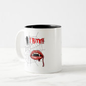 私はコーヒー・マグをかみます!! ツートーンマグカップ (正面左)