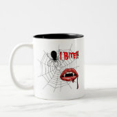 私はコーヒー・マグをかみます!! ツートーンマグカップ (左)