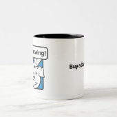 私はコーヒー・マグを引くことを愛します ツートーンマグカップ (中央)