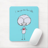 私はコーヒーmousepadよりもっと愛します マウスパッド (マウス)