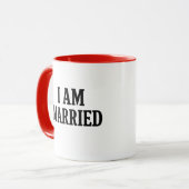 私はコーヒ結婚したーおもしろいマグ – カップルのためのギフト マグカップ (正面左)