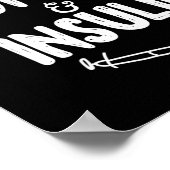 私はコーヒ走ーとインシュリンおもしろいのおもしろい糖尿病を認識している ポスター (角)