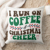 私はコーヒ走ーとクリスマスの応援のクリスマスに乗る クッション (ブランケット)