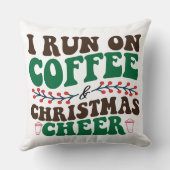 私はコーヒ走ーとクリスマスの応援のクリスマスに乗る クッション (裏面)