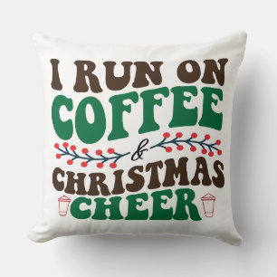 私はコーヒ走ーとクリスマスの応援のクリスマスに乗る クッション