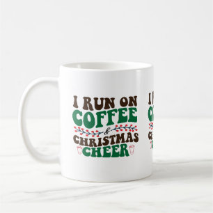 私はコーヒ走ーとクリスマスの応援のクリスマスに乗る コーヒーマグカップ