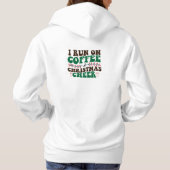 私はコーヒ走ーとクリスマスの応援のクリスマスに乗る パーカ (裏面)
