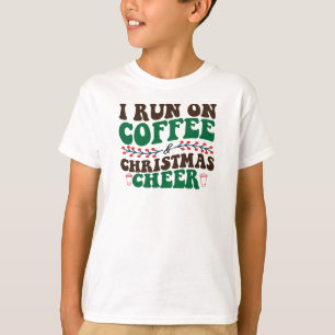 私はコーヒ走ーとクリスマスの応援のクリスマスに乗る Tシャツ
