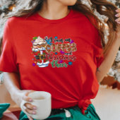 私はコーヒ走ーとクリスマス応援のTシャツを着ている Tシャツ
