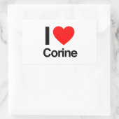 私はコーリンが大好きだ 長方形シール (バッグ)