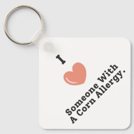 私はコーンアレルギーの認識度で人を愛している キーホルダー