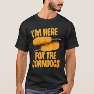私はコーンドッグシャツフェアのコーンドッグの犬のためにここに来ている Tシャツ