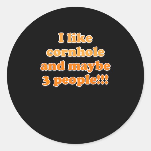 私はコーンホールと多分3人コーンホールが好き ラウンドシール (正面)