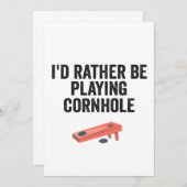 私はコーンホール遊スポーツの贈り物おもしろいになりたい 招待状 (正面/裏面)