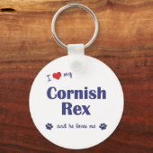 私はコーンワルのレックスが大好き キーホルダー (正面)