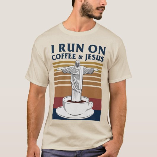 私はコー走ヒとイエスを飲み始めた Tシャツ (正面)