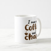 私はコー走ヒとカオスを飲んでいる コーヒーマグカップ (正面右)