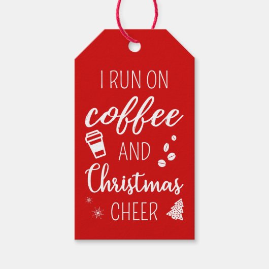 私はコー走ヒとクリスマス応援を飲んでいる ギフトタグ (正面)