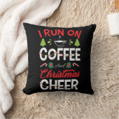 私はコー走ヒとクリスマス応援を飲んでいる クッション (ブランケット)