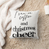 私はコー走ヒとクリスマス応援を飲んでいる クッション (ブランケット)