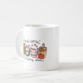 私はコー走ヒとクリスマス応援を飲んでいる コーヒーマグカップ (正面左)