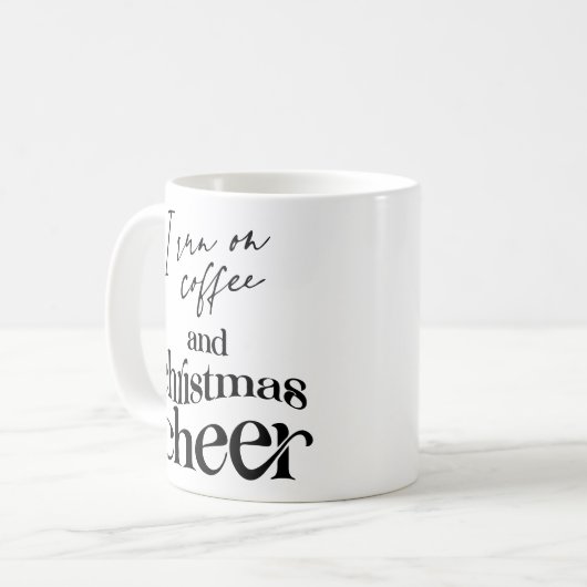 私はコー走ヒとクリスマス応援を飲んでいる コーヒーマグカップ (正面左)