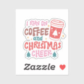 私はコー走ヒとクリスマス応援を飲んでいる シール (シート)