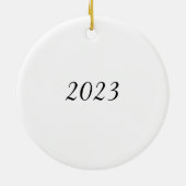 私はコー走ヒとクリスマス応援を飲んでいる セラミックオーナメント (裏面)