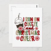 私はコー走ヒとクリスマス応援を飲んでいる ポストカード (正面/裏面)