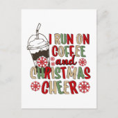 私はコー走ヒとクリスマス応援を飲んでいる ポストカード (正面)