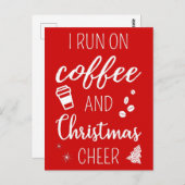私はコー走ヒとクリスマス応援を飲んでいる ポストカード (正面/裏面)