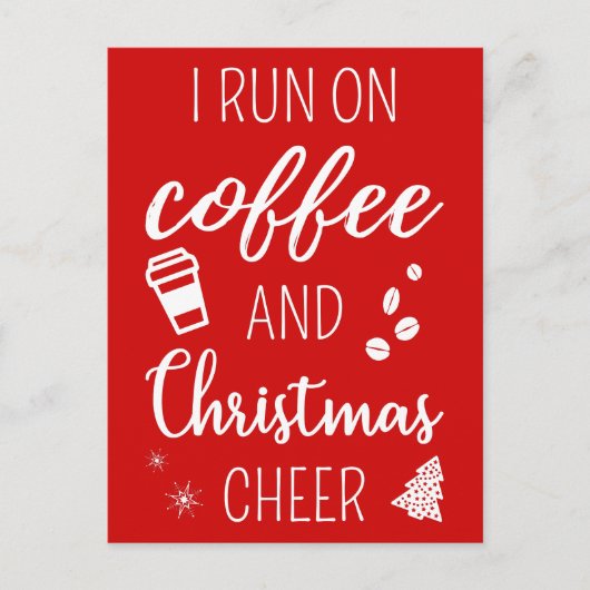 私はコー走ヒとクリスマス応援を飲んでいる ポストカード (正面)
