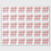 私はコー走ヒとクリスマス応援を飲んでいる ラッピングペーパー (フラット)