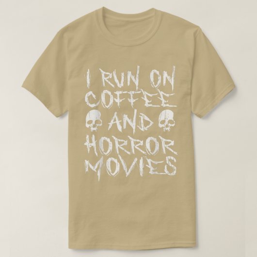 私はコー走ヒとホラー映画のファンを使用している Tシャツ (デザイン正面)