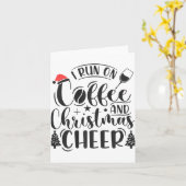 私はコー走ヒーとクリスマ応援のメリークリスマスさん カード (黄色い花)