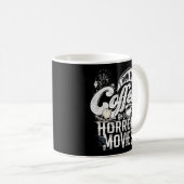 私はコー走ヒーとホラー映画ホラー映画メールを見ている コーヒーマグカップ (正面右)