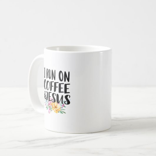 私はコ走ーヒとイエスに行った コーヒーマグカップ (正面左)