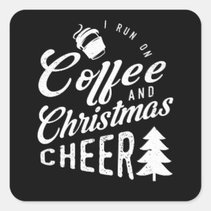 私はコ走ーヒーとクリスマス応援 スクエアシール