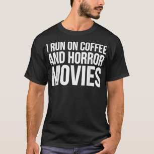 私はコ走ーヒーとホラー映画ホラーコーヒーL Tシャツ